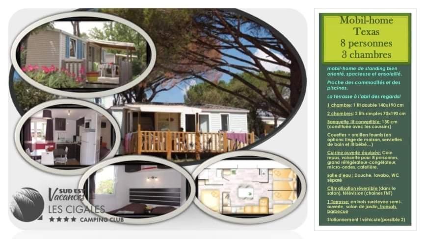 Mobil Home Detente 8 Personnes Ле-Мюи Экстерьер фото